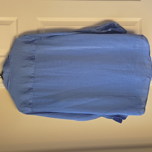 Michael Kors Blouse M Royal Blue Button-Up Blouse - Picture 7 of 8